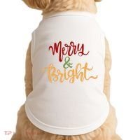 Merry & Bright Christmas Festive Holiday Spirit Doggie Tank thumb 0