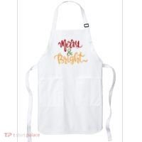 Merry & Bright Christmas Festive Holiday Spirit Apron thumb 0