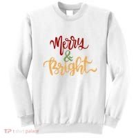 Merry & Bright Christmas Festive Holiday Spirit Sweatshirt thumb 0