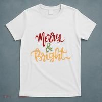 Merry & Bright Christmas Festive Holiday Spirit T-Shirt thumb 5