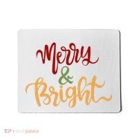 Merry & Bright Christmas Festive Holiday Spirit Mousepad thumb 0