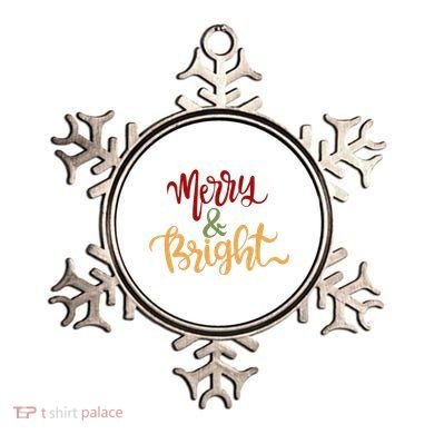 Merry & Bright Christmas Festive Holiday Spirit Ornament