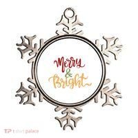 Merry & Bright Christmas Festive Holiday Spirit Ornament thumb 0
