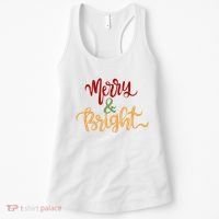 Merry & Bright Christmas Festive Holiday Spirit Women's Tank Top thumb 0