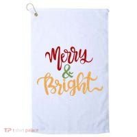 Merry & Bright Christmas Festive Holiday Spirit Golf Towel thumb 0