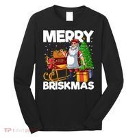 Merry Briskmas Christmas July Santa Brisket Smoking Smoker Long Sleeve Shirt thumb 0