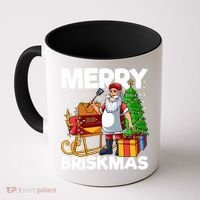 Merry Briskmas Christmas July Santa Brisket Smoking Smoker Coffee Mug thumb 0