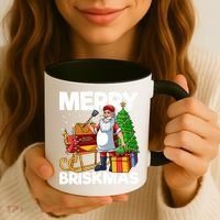 Merry Briskmas Christmas July Santa Brisket Smoking Smoker Coffee Mug thumb 3