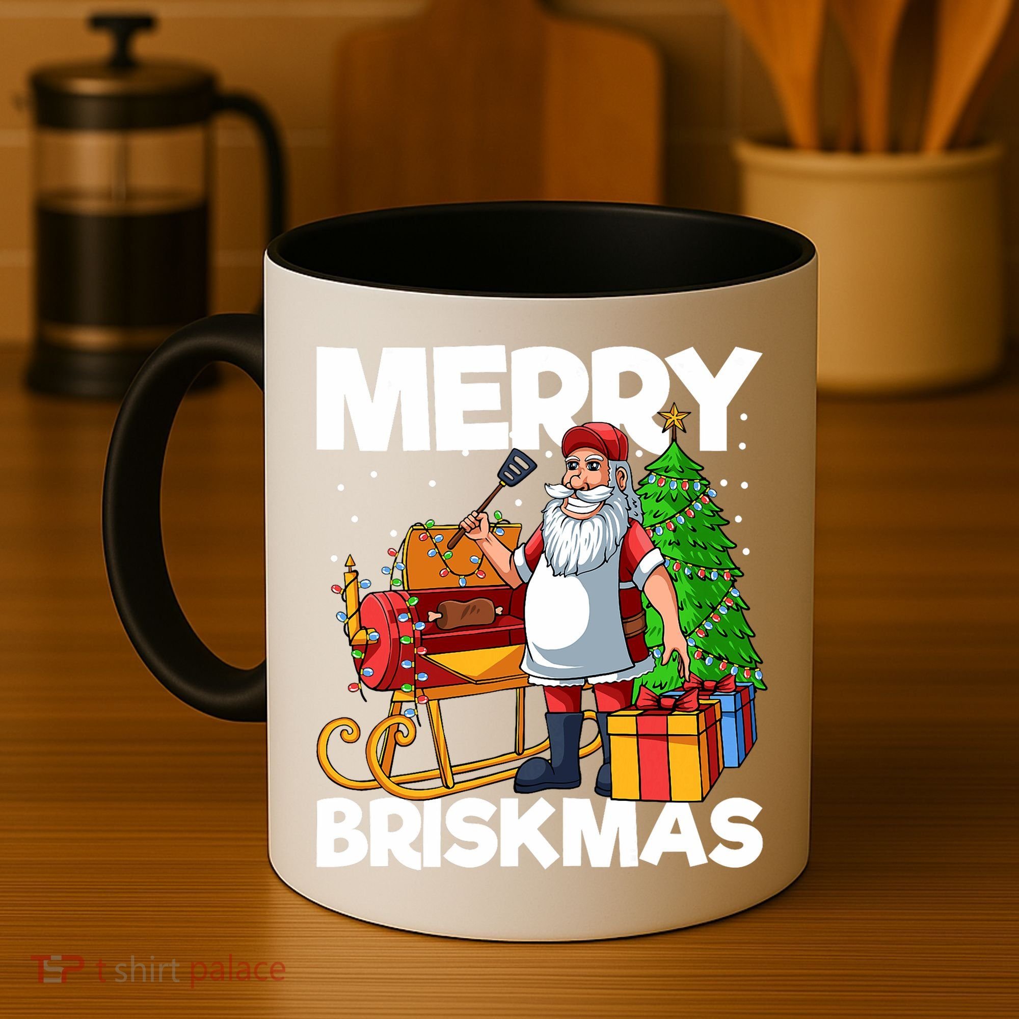 Merry Briskmas Christmas July Santa Brisket Smoking Smoker Coffee Mug
