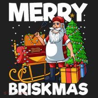 Merry Briskmas Christmas July Santa Brisket Smoking Smoker Beanie thumb 2