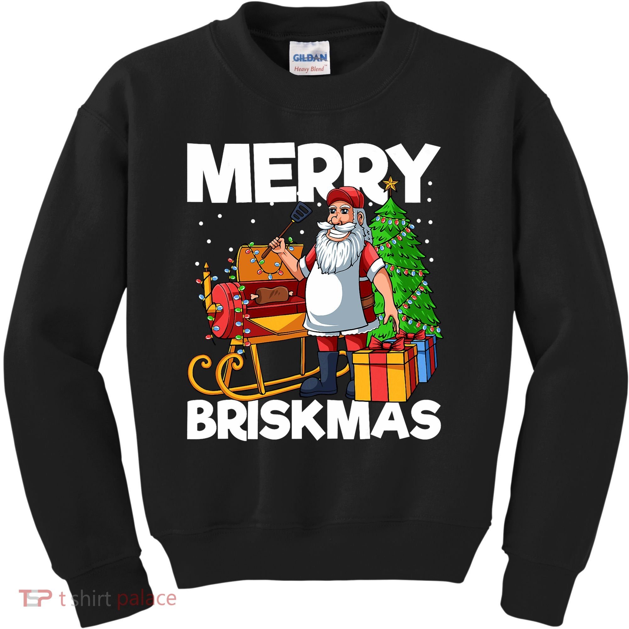 Merry Briskmas Christmas July Santa Brisket Smoking Smoker Kids Sweatshirt