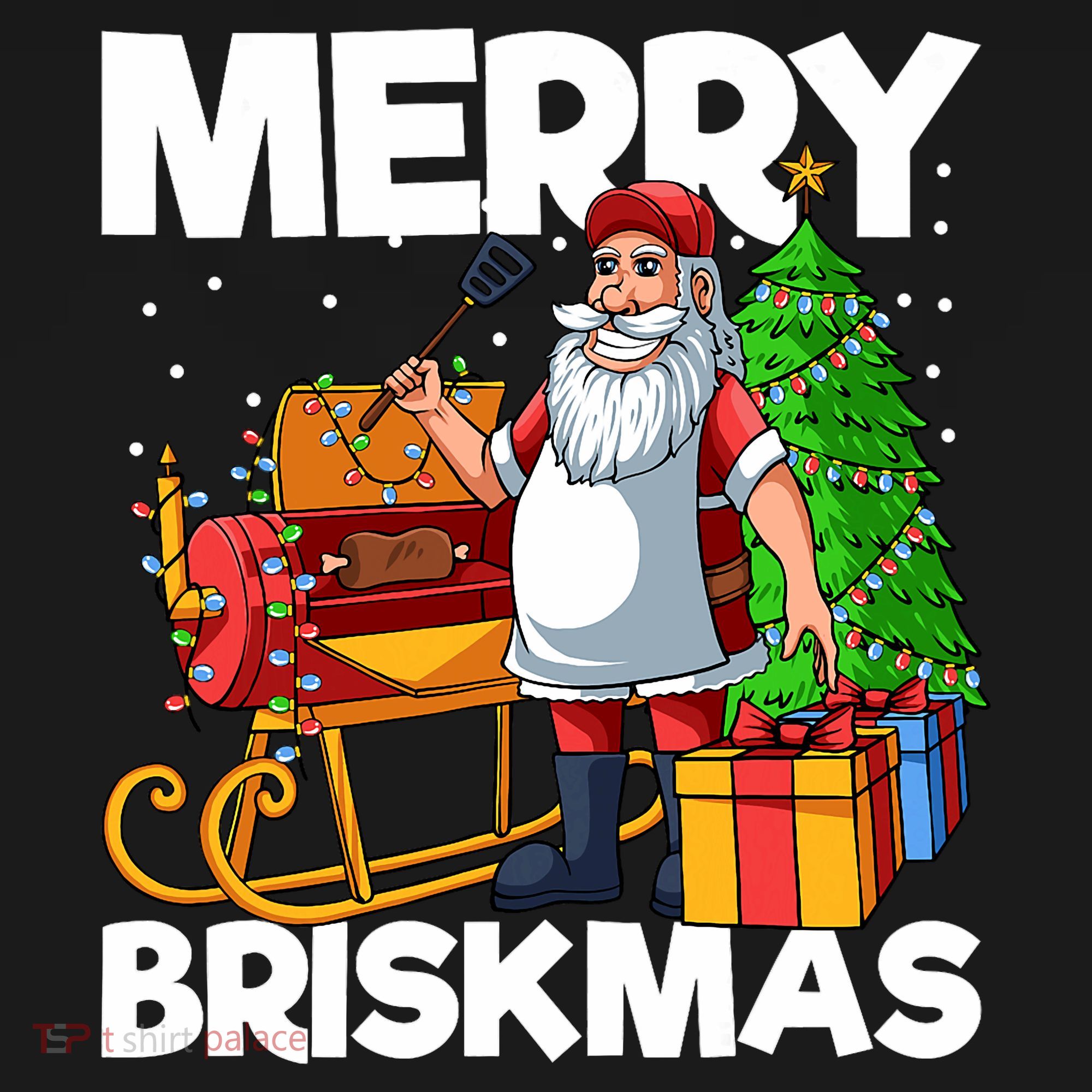 Merry Briskmas Christmas July Santa Brisket Smoking Smoker Kids Sweatshirt