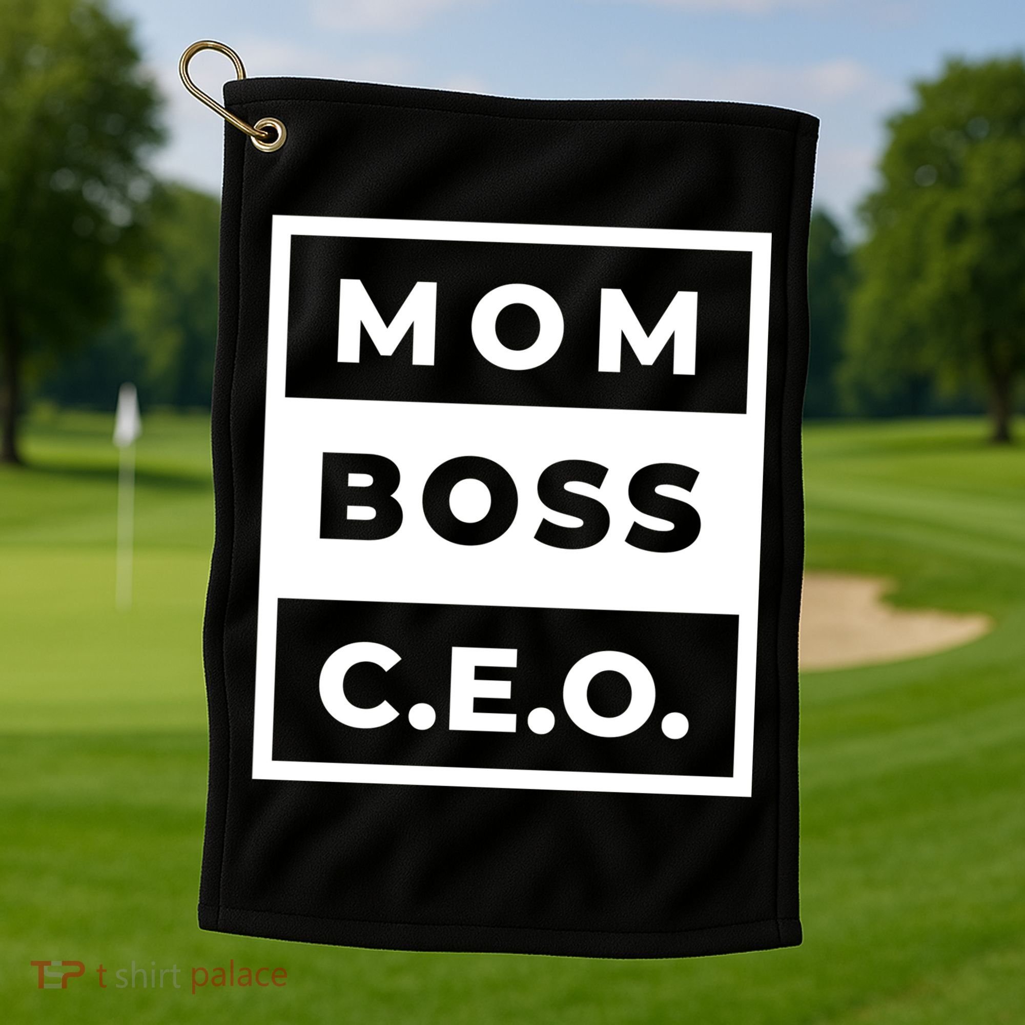 Mom Boss CEO Golf Towel