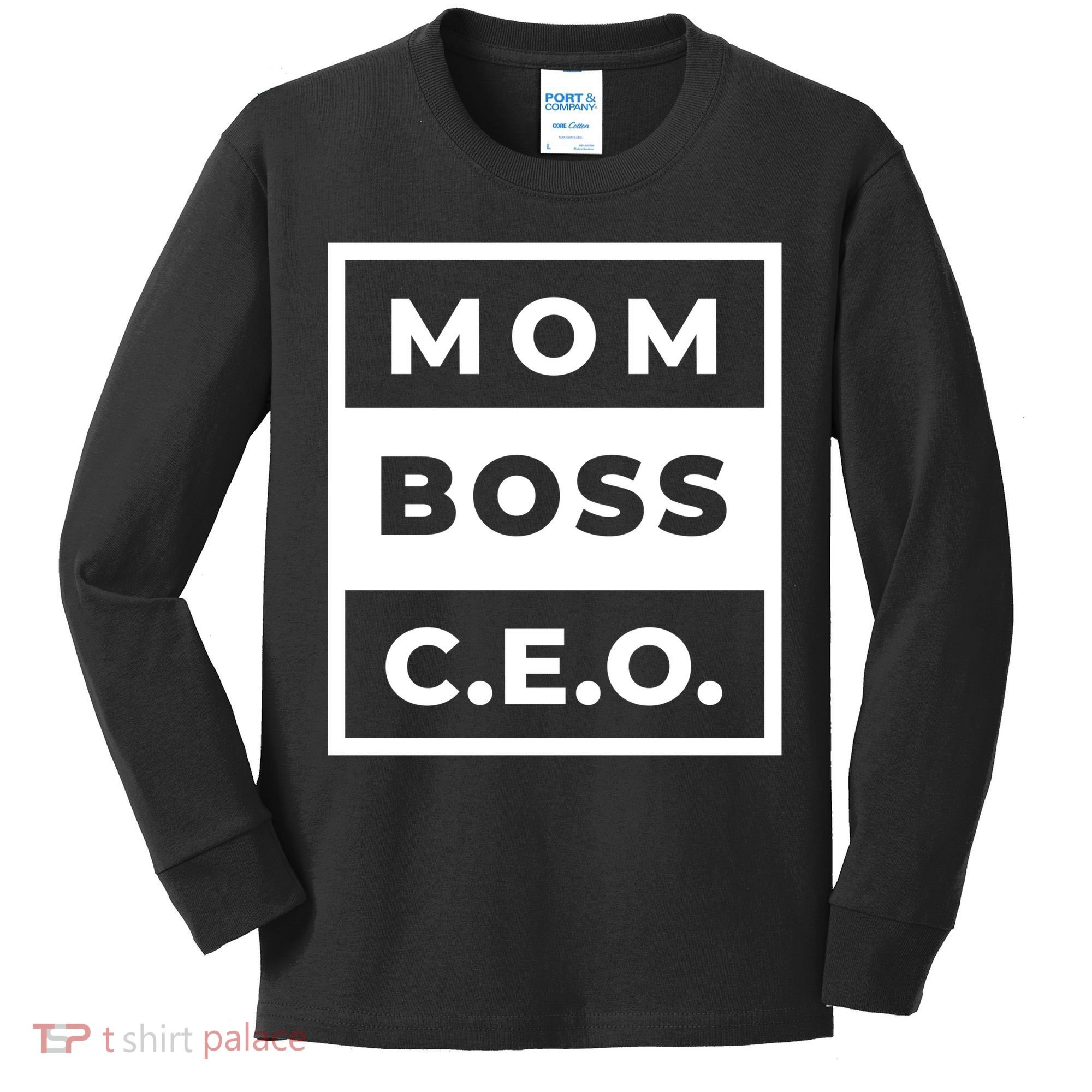 Mom Boss CEO Kids Long Sleeve Shirt
