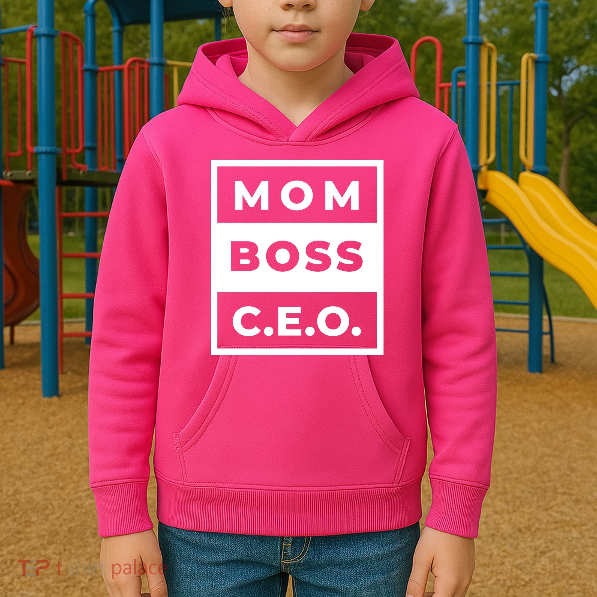 Mom Boss CEO Kids Hoodie