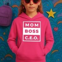 Mom Boss CEO Kids Hoodie thumb 3