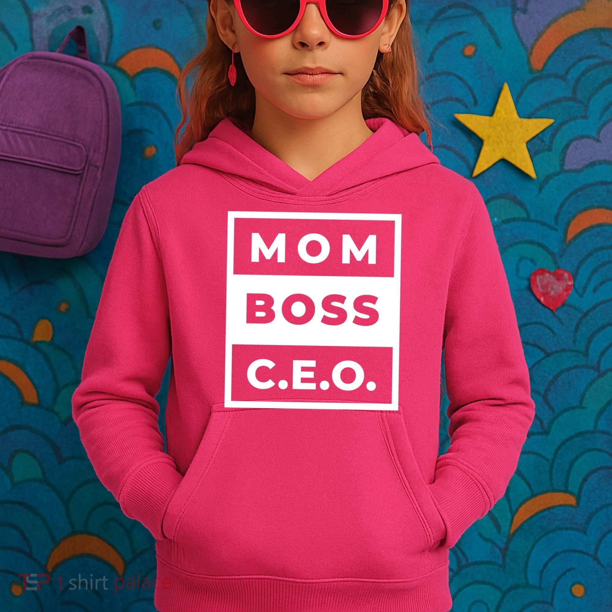 Mom Boss CEO Kids Hoodie