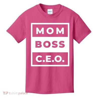Mom Boss CEO Kids T-Shirt