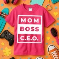 Mom Boss CEO Kids T-Shirt thumb 3