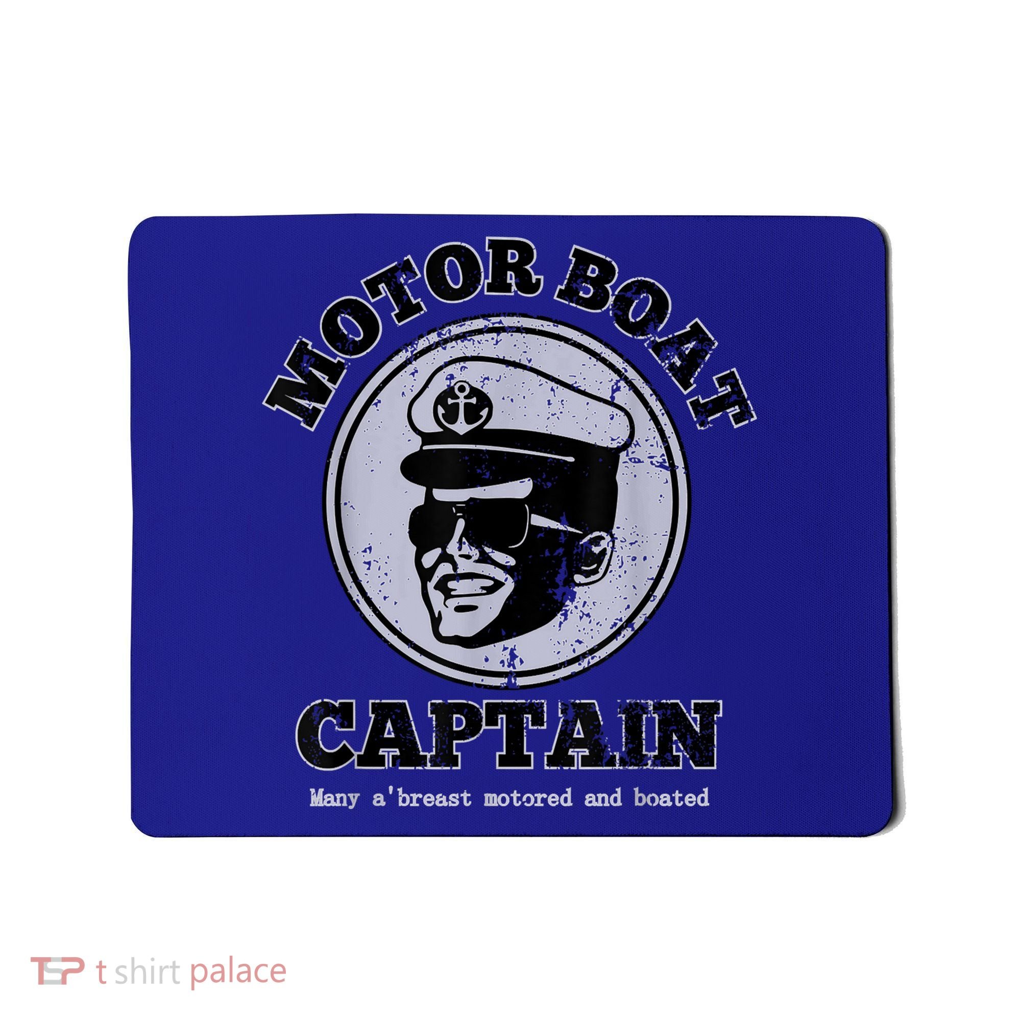 Motor Boat Captain Funny Pontoon Boating Motor Boatin Lake Mousepad