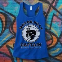 Motor Boat Captain Funny Pontoon Boating Motor Boatin Lake Women's Tank Top thumb 3