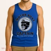 Motor Boat Captain Funny Pontoon Boating Motor Boatin Lake Tank Top thumb 3