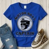 Motor Boat Captain Funny Pontoon Boating Motor Boatin Lake Women's T-Shirt thumb 3