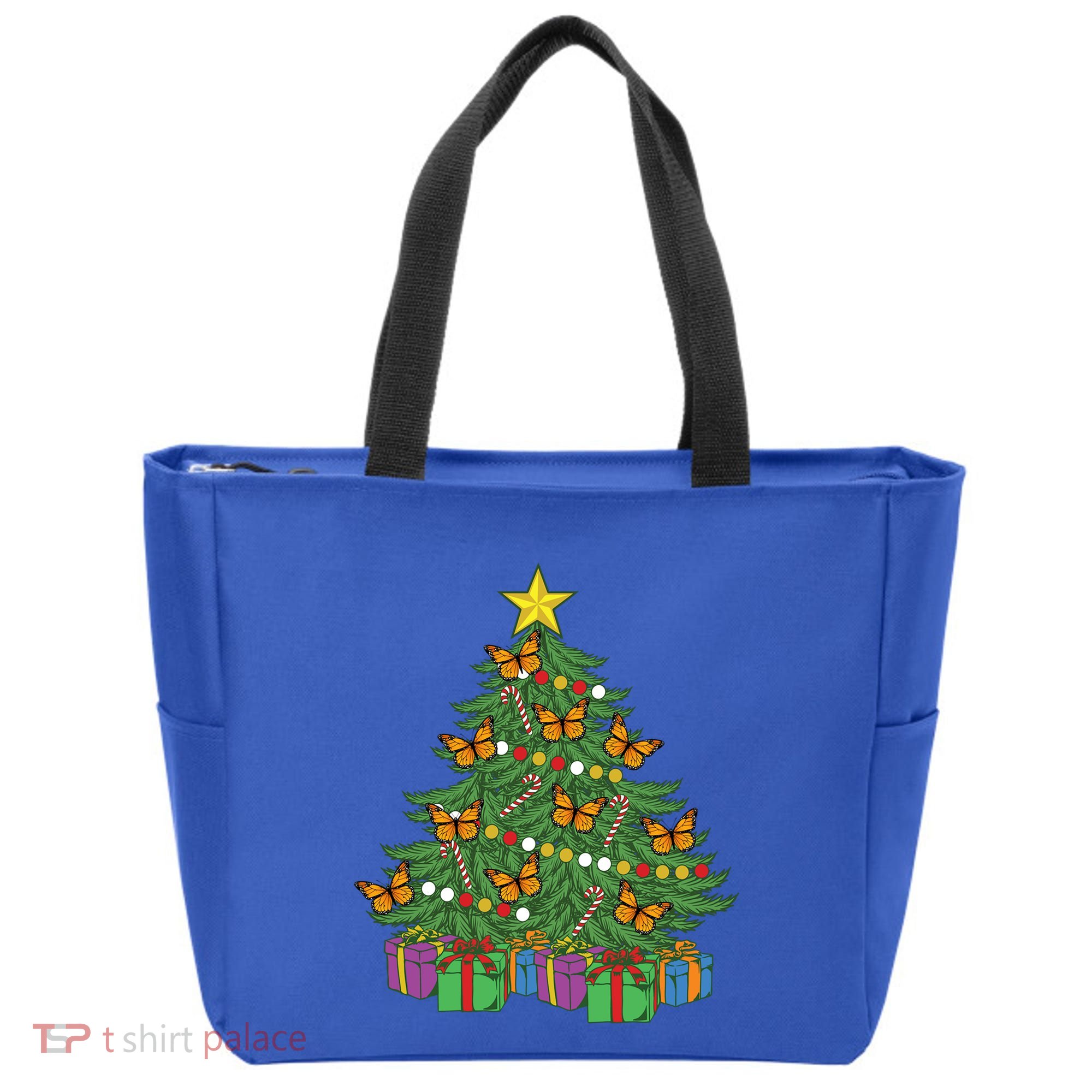 Monarch Butterfly Christmas Tree Ornats Orange Butterfly Gift Tote Bag