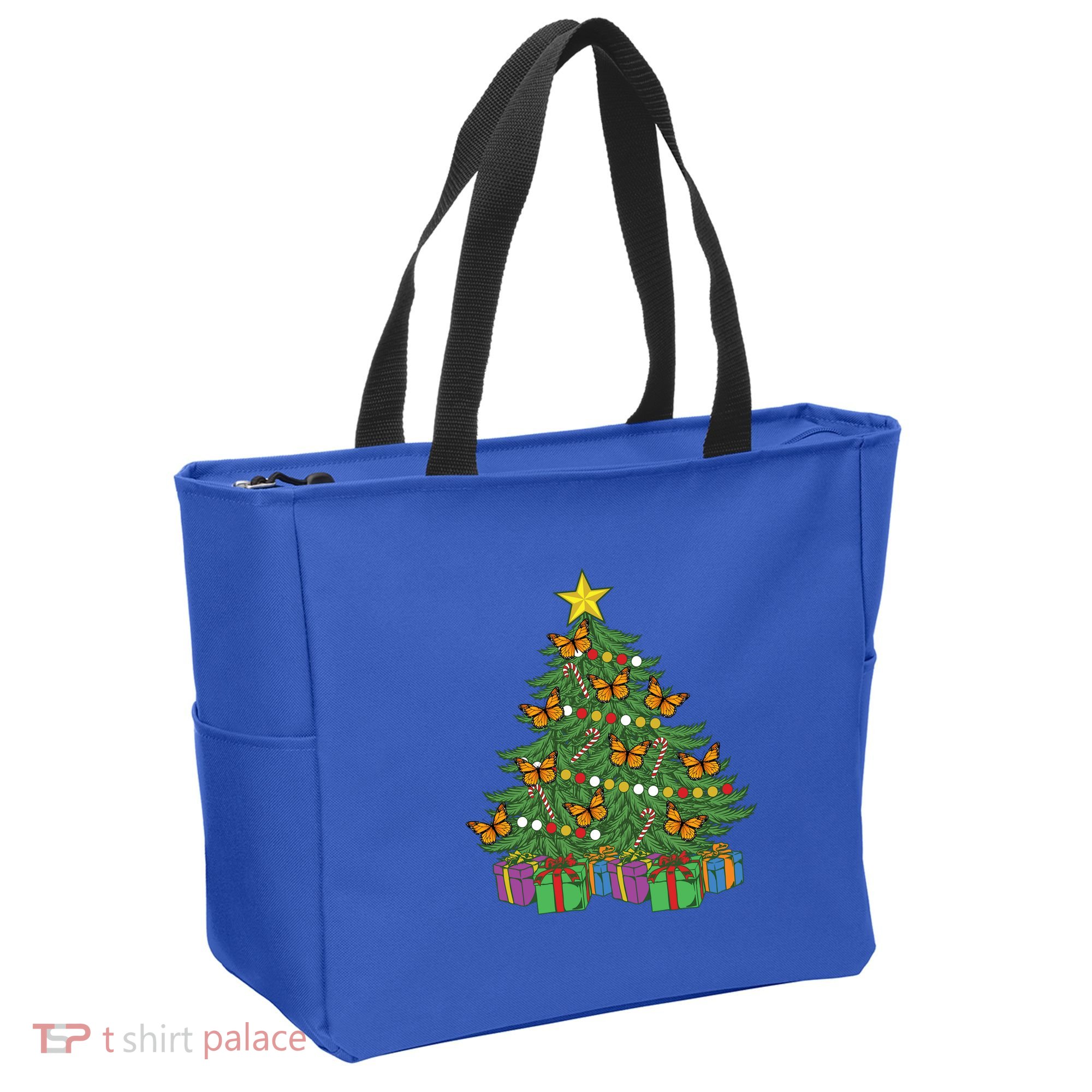 Monarch Butterfly Christmas Tree Ornats Orange Butterfly Gift Tote Bag