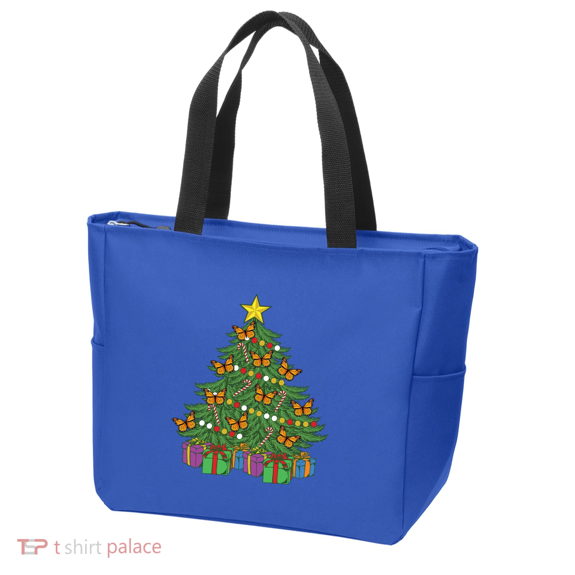 Monarch Butterfly Christmas Tree Ornats Orange Butterfly Gift Tote Bag