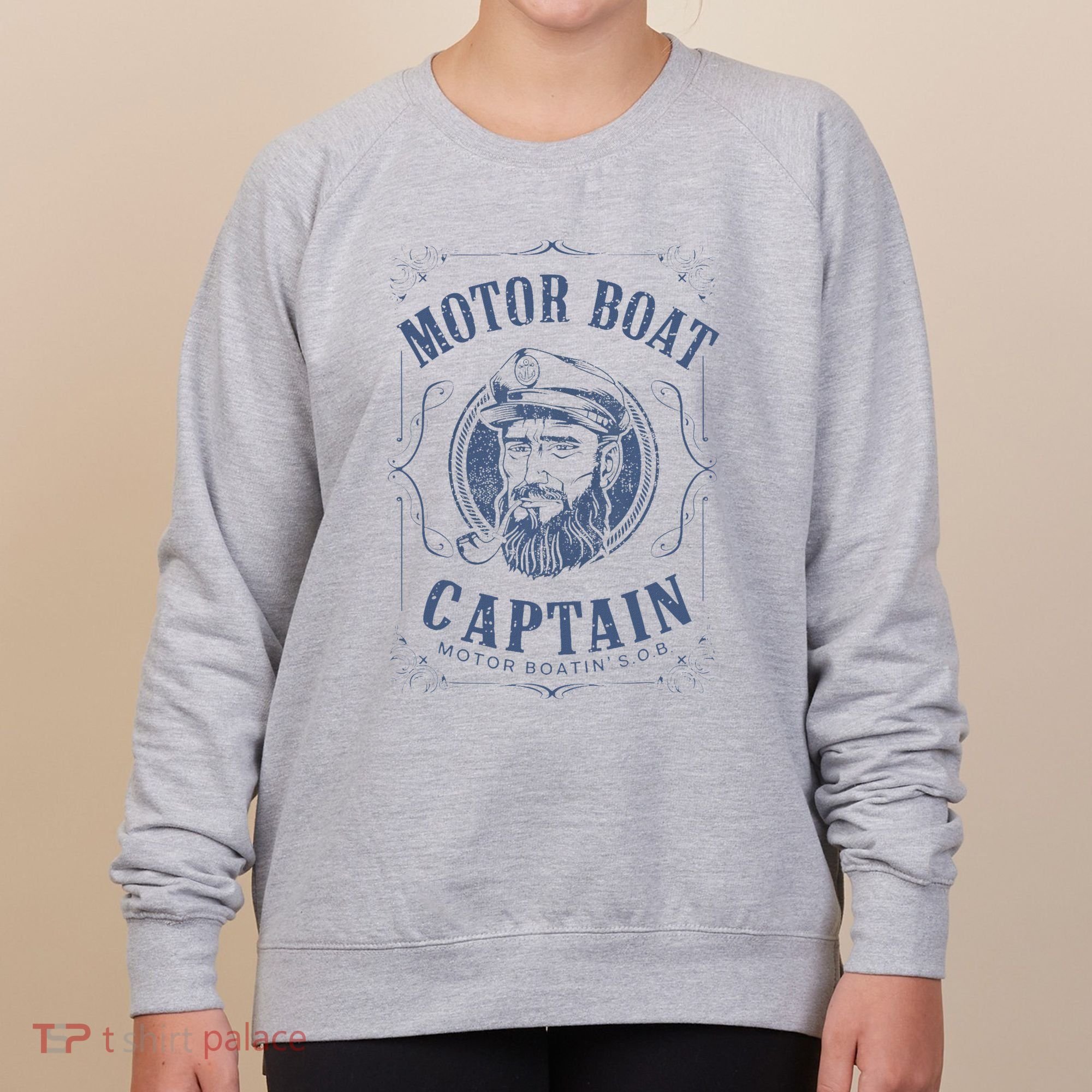 Motor Boat Captain Funny Pontoon Boating Motor Boatin Lake Women's Sweatshirt