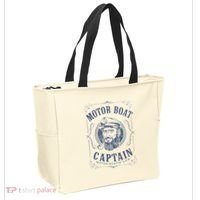 Motor Boat Captain Funny Pontoon Boating Motor Boatin Lake Tote Bag thumb 2