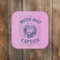 Motor Boat Captain Funny Pontoon Boating Motor Boatin Lake Coaster thumb 0