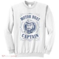 Motor Boat Captain Funny Pontoon Boating Motor Boatin Lake Sweatshirt thumb 0