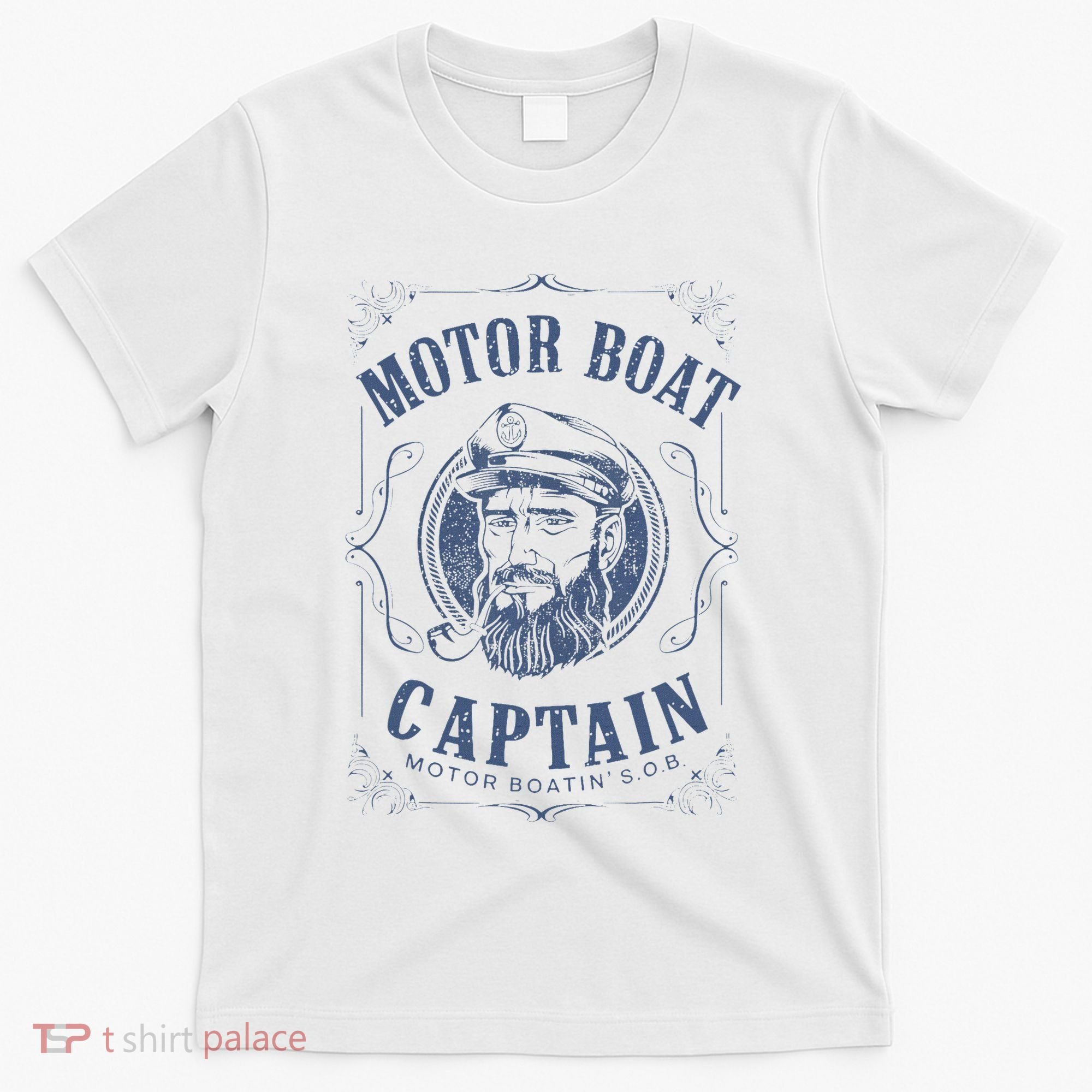 Motor Boat Captain Funny Pontoon Boating Motor Boatin Lake T-Shirt