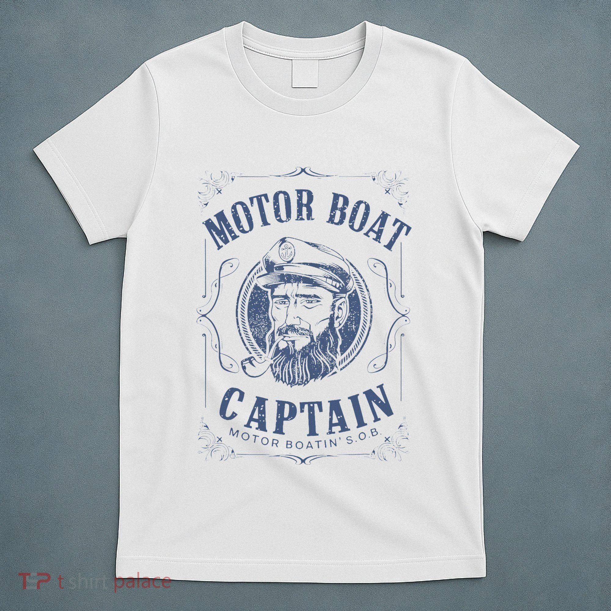Motor Boat Captain Funny Pontoon Boating Motor Boatin Lake T-Shirt
