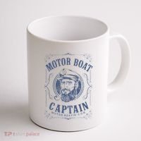 Motor Boat Captain Funny Pontoon Boating Motor Boatin Lake Coffee Mug thumb 1