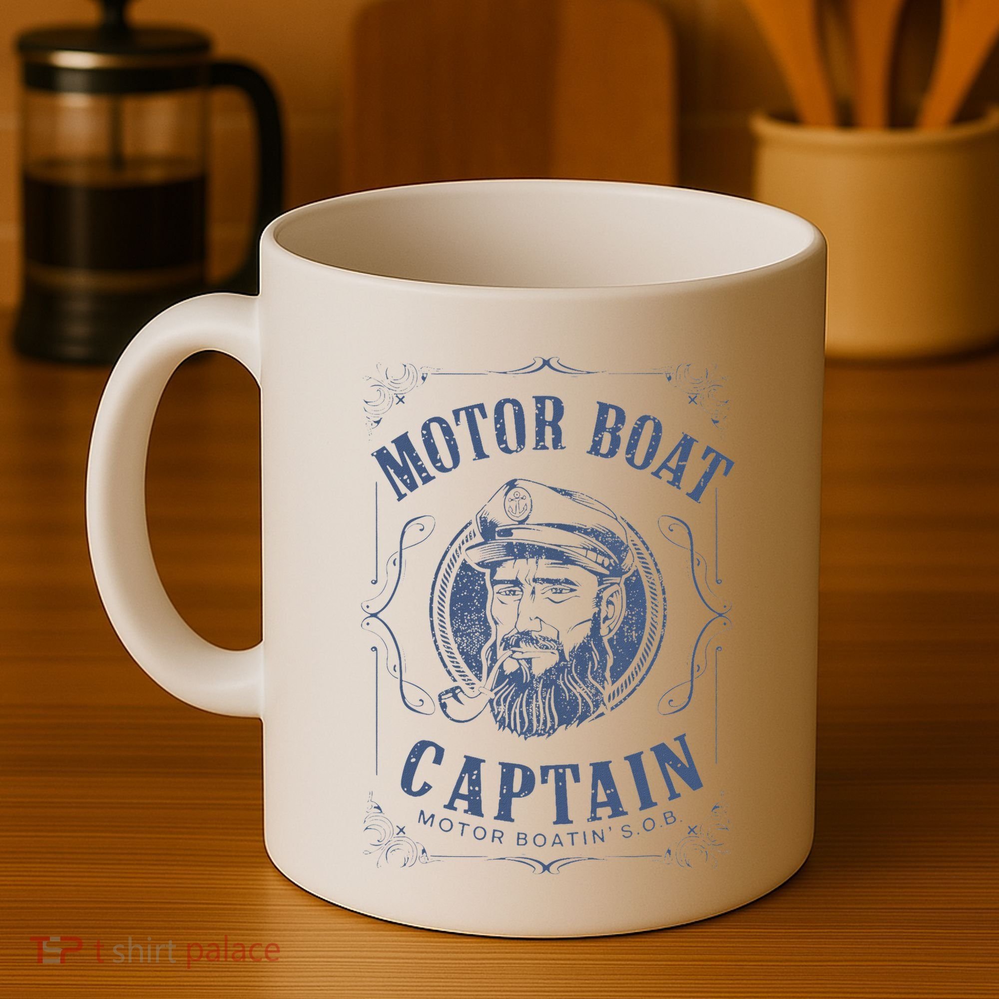 Motor Boat Captain Funny Pontoon Boating Motor Boatin Lake Coffee Mug