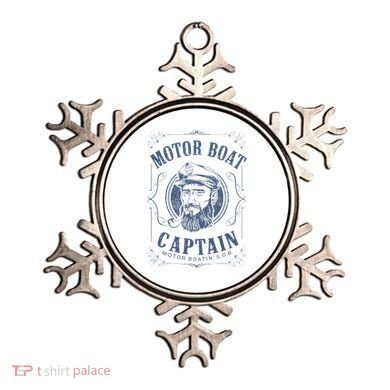 Motor Boat Captain Funny Pontoon Boating Motor Boatin Lake Ornament
