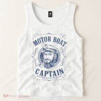 Motor Boat Captain Funny Pontoon Boating Motor Boatin Lake Tank Top thumb 2