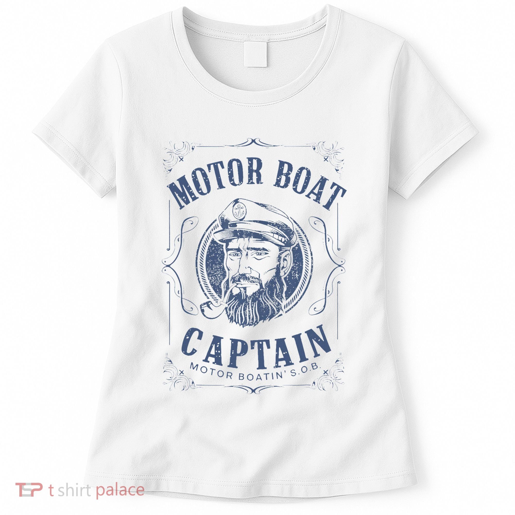 Motor Boat Captain Funny Pontoon Boating Motor Boatin Lake Women's T-Shirt