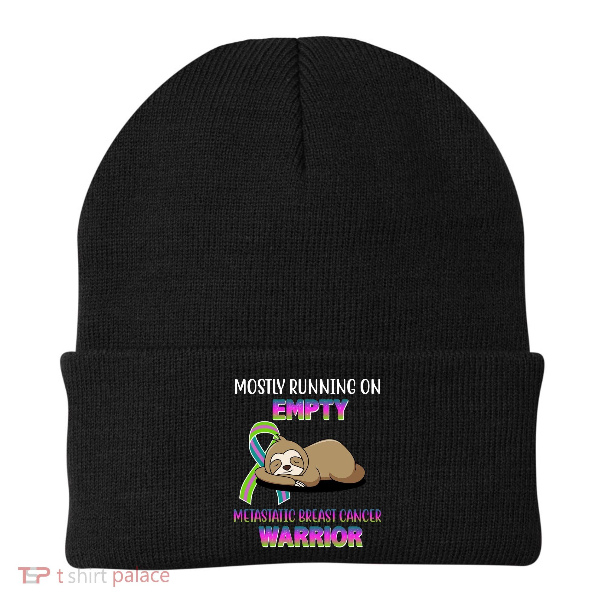 Metastatic Breast Cancer Warrior Awareness Sloth Beanie