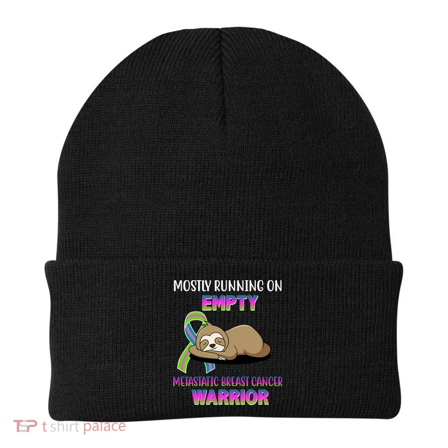 Metastatic Breast Cancer Warrior Awareness Sloth Beanie
