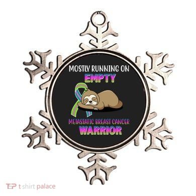 Metastatic Breast Cancer Warrior Awareness Sloth Ornament