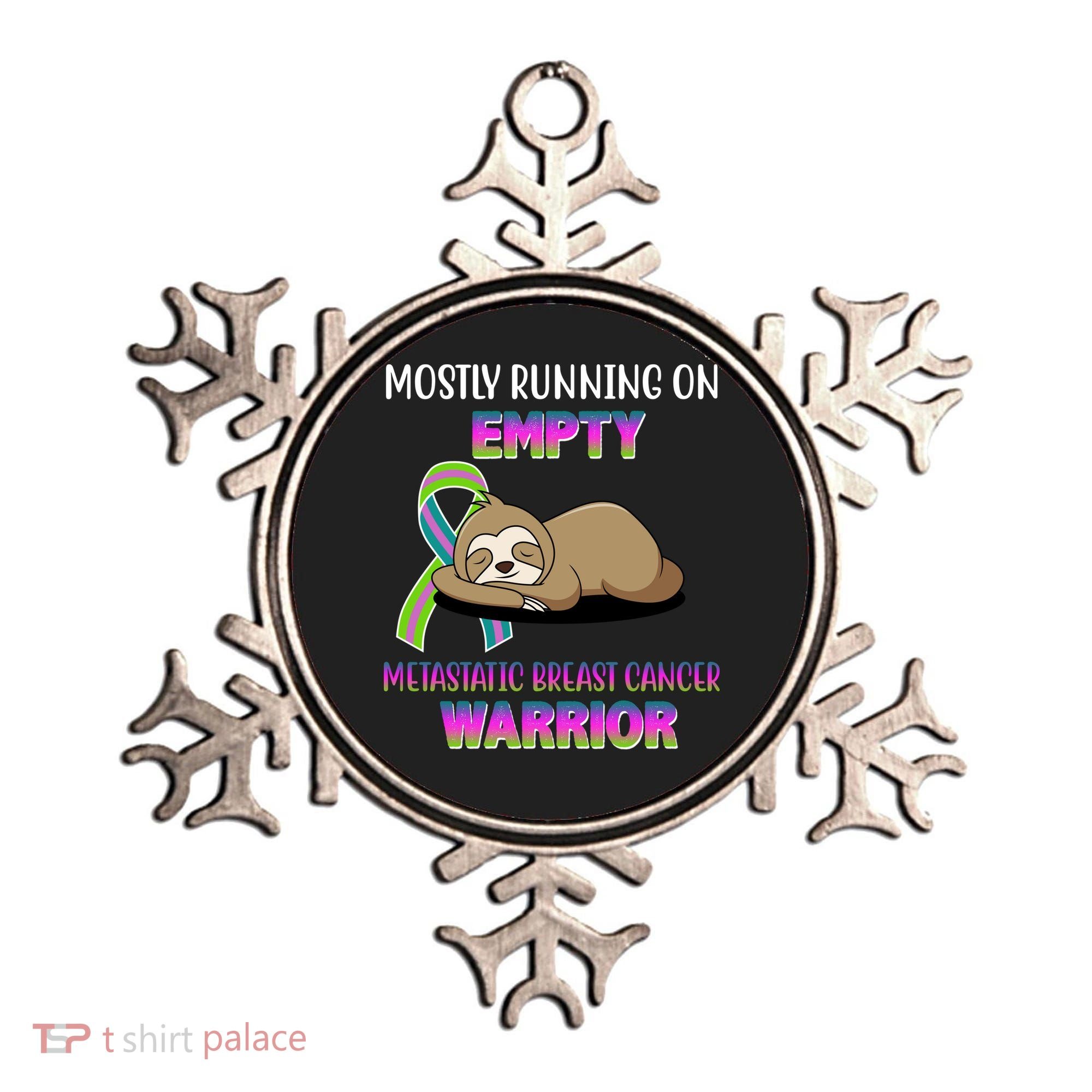 Metastatic Breast Cancer Warrior Awareness Sloth Ornament