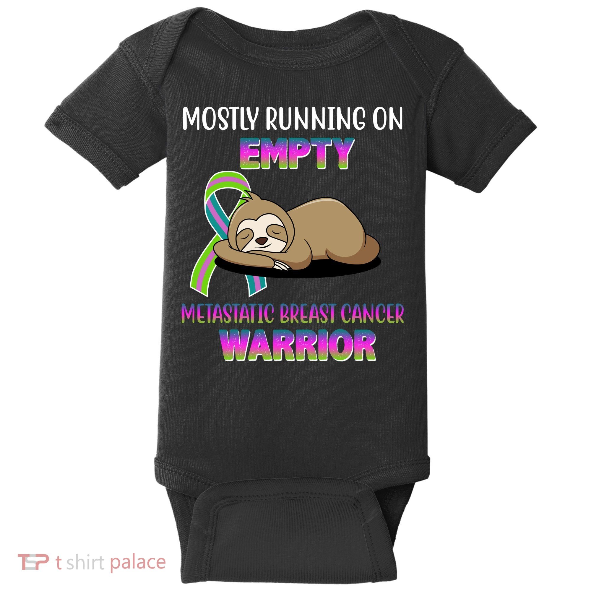 Metastatic Breast Cancer Warrior Awareness Sloth Baby Bodysuit