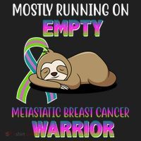Metastatic Breast Cancer Warrior Awareness Sloth Golf Towel thumb 3