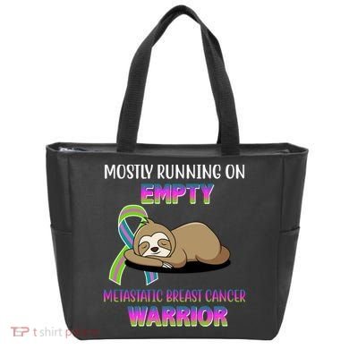 Metastatic Breast Cancer Warrior Awareness Sloth Tote Bag