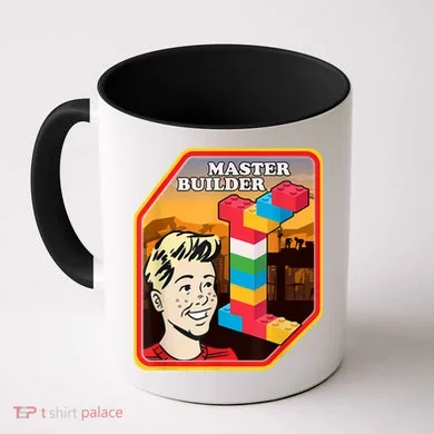 Master Builder Construction Building Blocks Bricks Engineer Coffee Mug