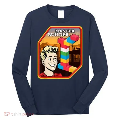 Master Builder Construction Building Blocks Bricks Engineer Long Sleeve Shirt